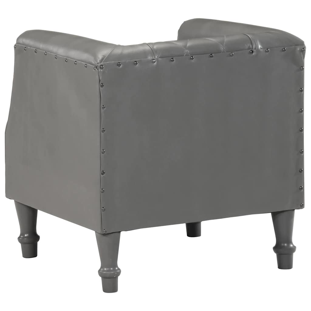 Fauteuil Cabriolet en Cuir et Bois de Manguier-La-Fabrique-Industrielle