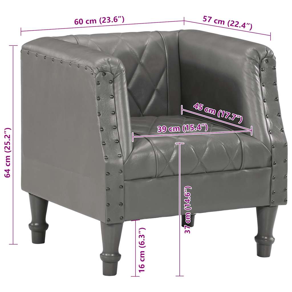 Fauteuil Cabriolet en Cuir et Bois de Manguier-La-Fabrique-Industrielle