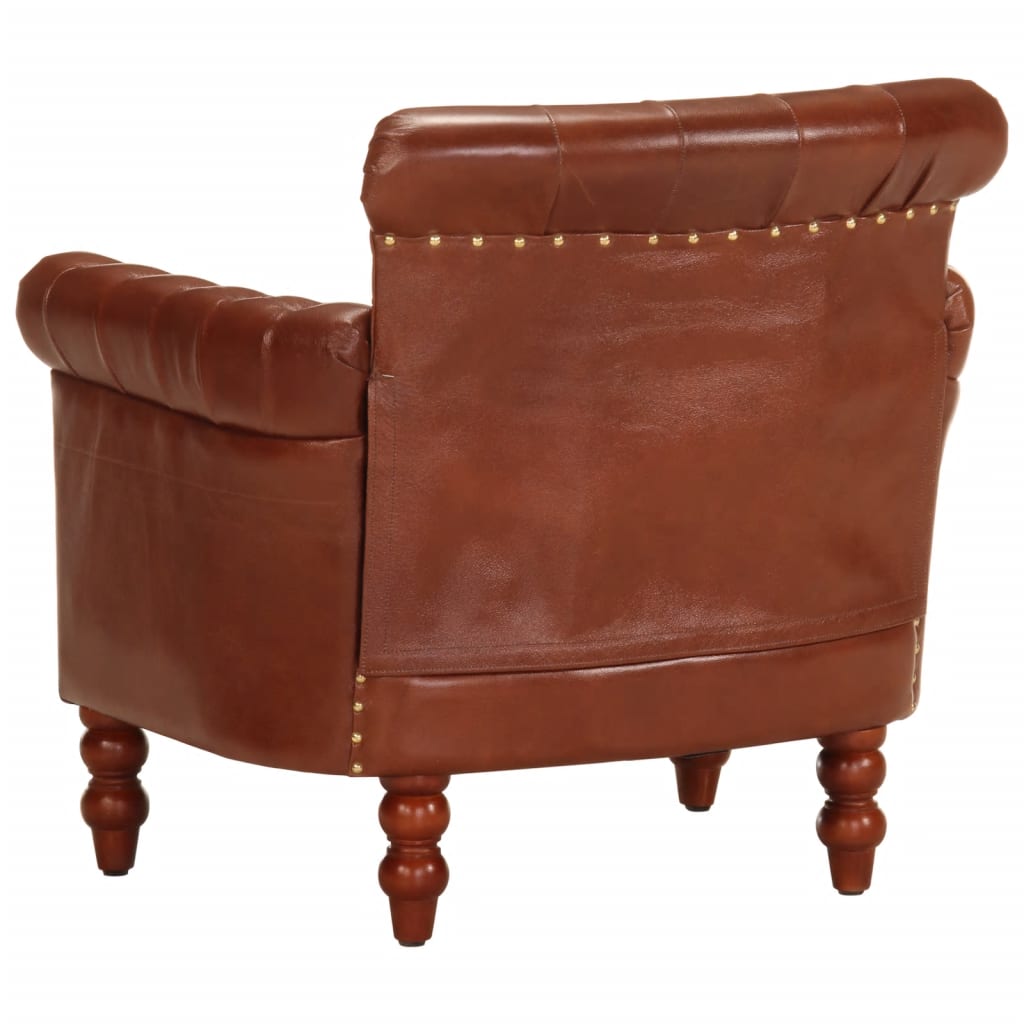 Fauteuil Chesterfield 1 Place en Cuir Véritable-La-Fabrique-Industrielle