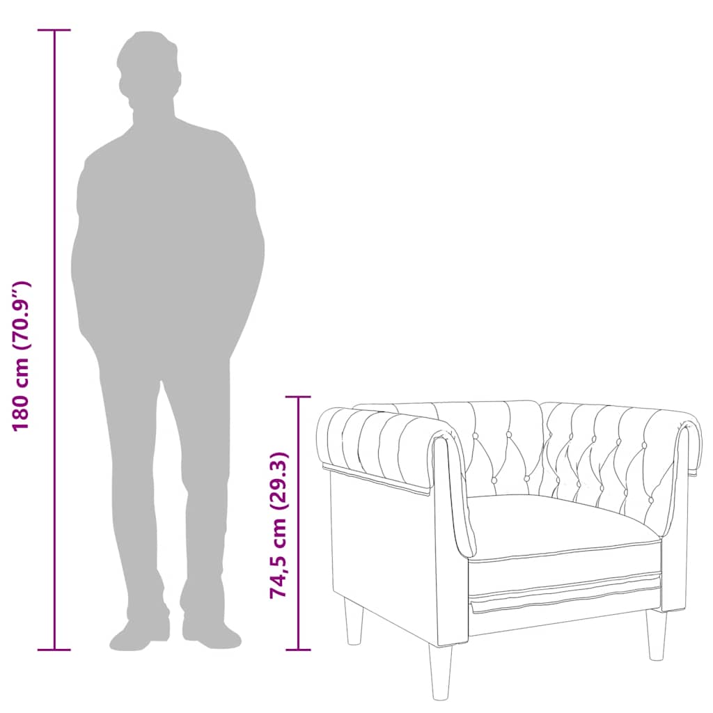 Fauteuil Chesterfield en Tissu Élégant-La-Fabrique-Industrielle