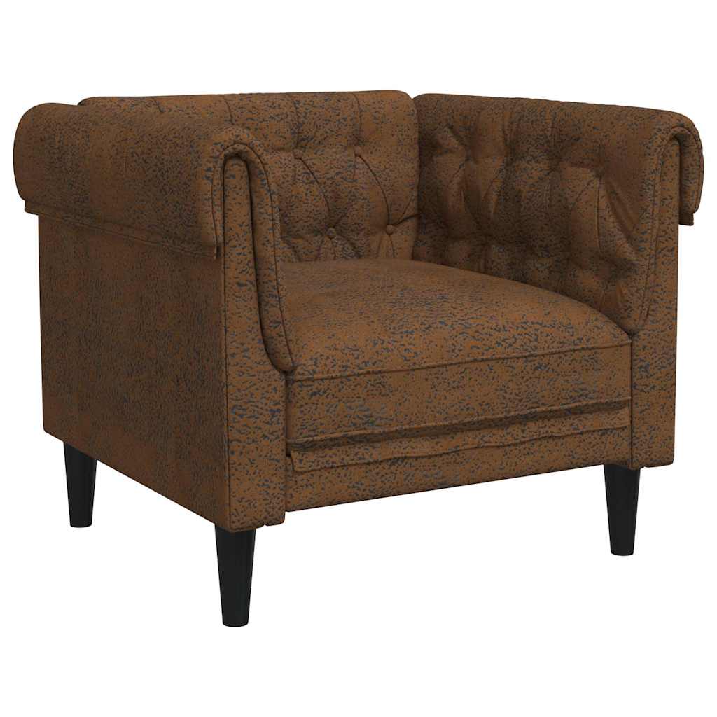 Fauteuil Chesterfield en Tissu Élégant-La-Fabrique-Industrielle