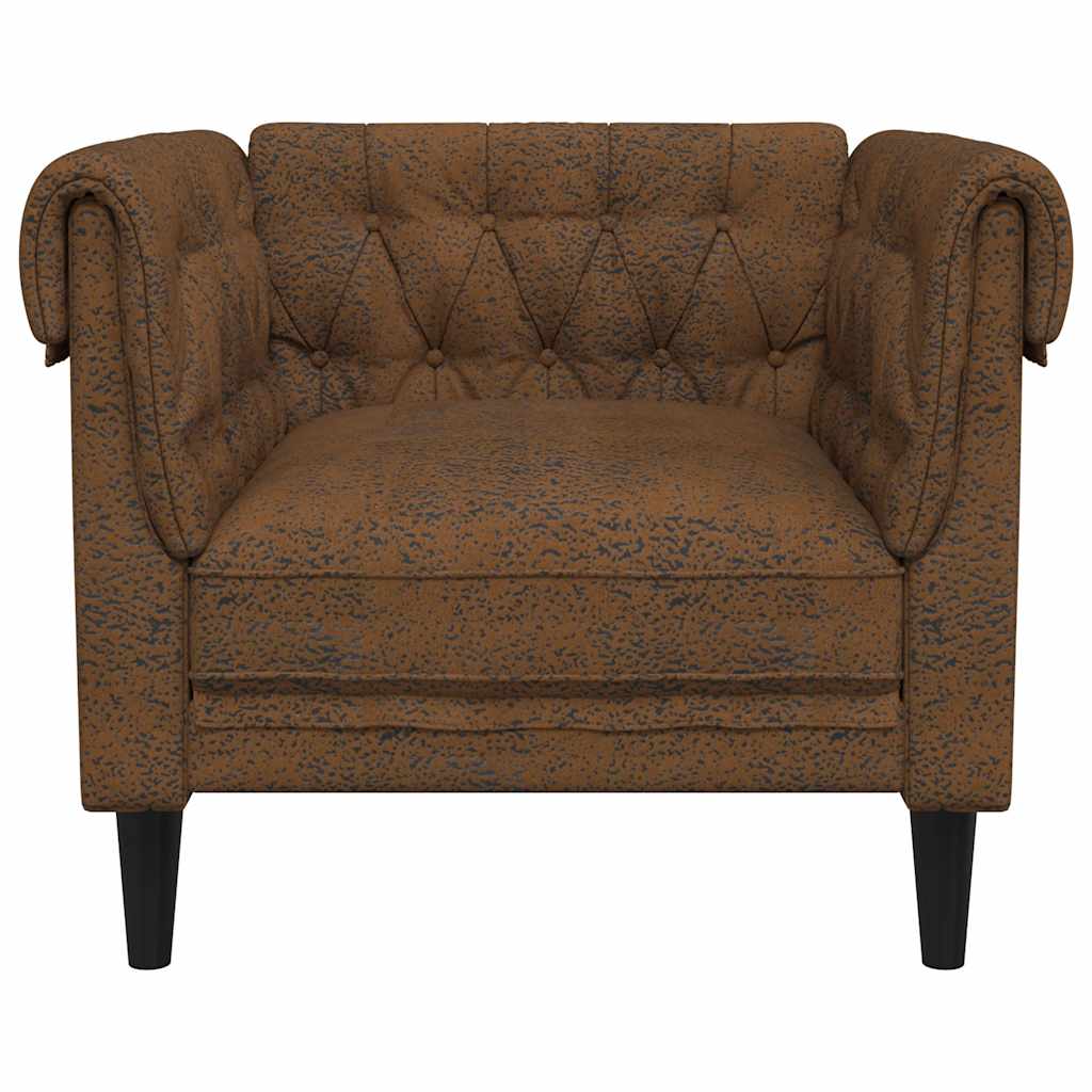 Fauteuil Chesterfield en Tissu Élégant-La-Fabrique-Industrielle