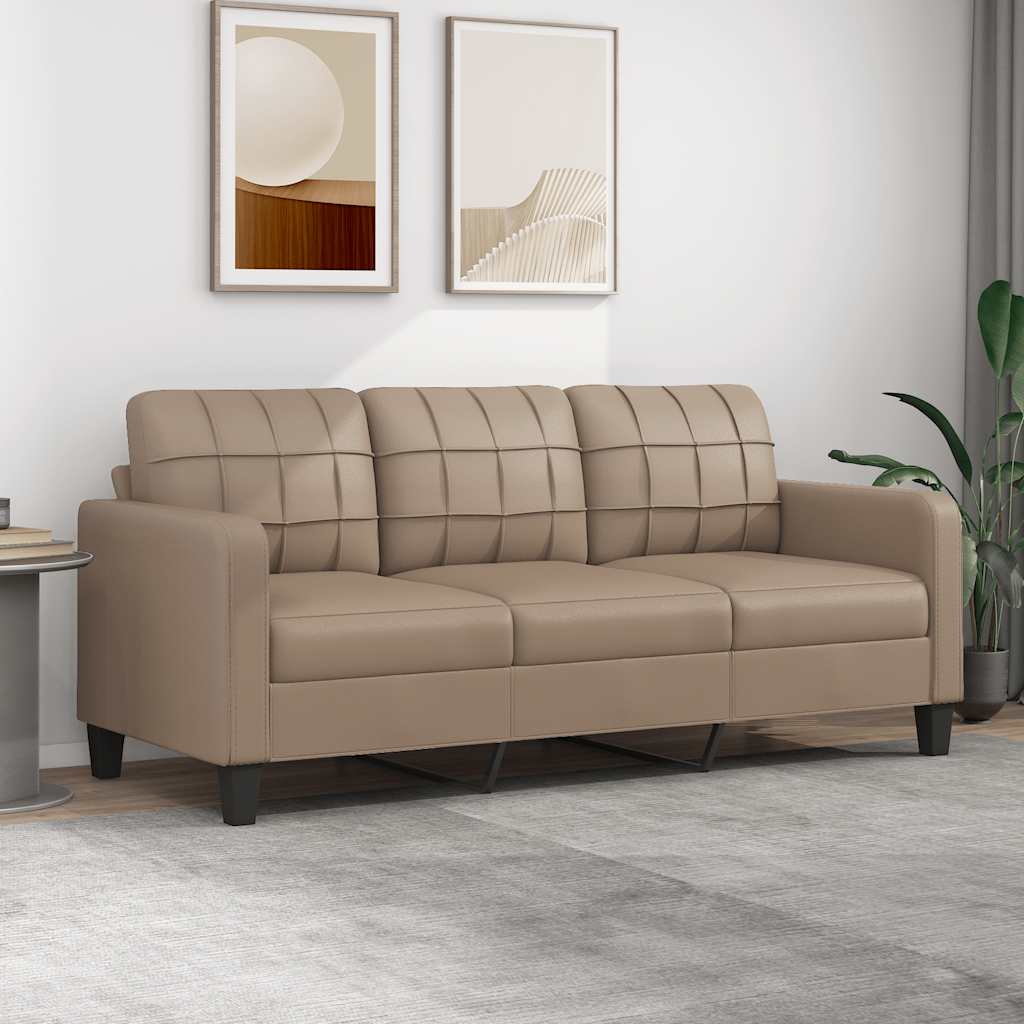 Fauteuil Club Haut de Gamme en Similicuir-Cappuccino-180 cm-La-Fabrique-Industrielle