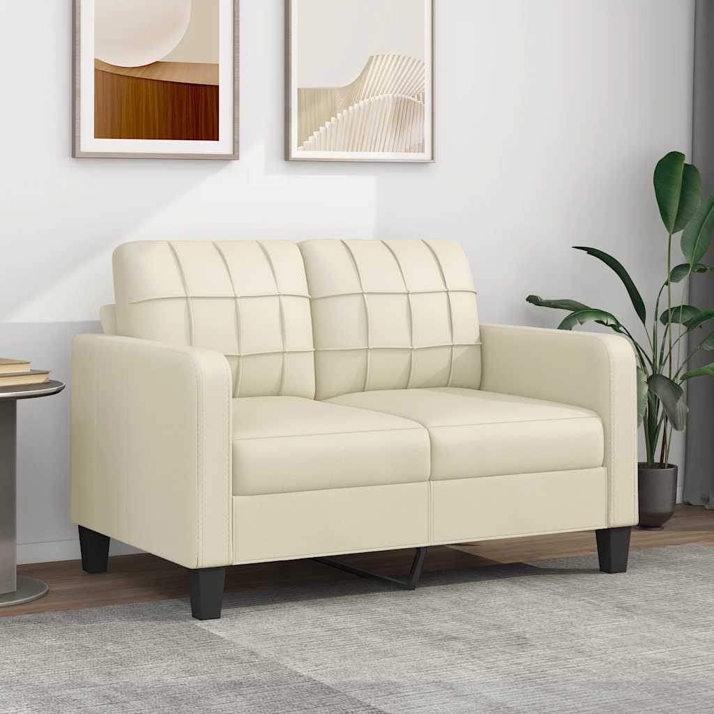 Fauteuil Club Haut de Gamme en Similicuir-Crème-120 cm-La-Fabrique-Industrielle