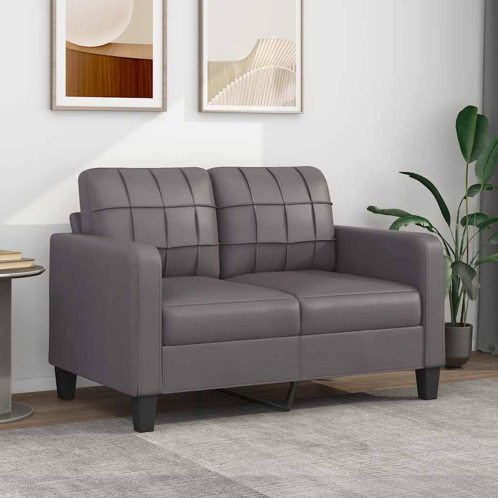 Fauteuil Club Haut de Gamme en Similicuir-Gris-120 cm-La-Fabrique-Industrielle