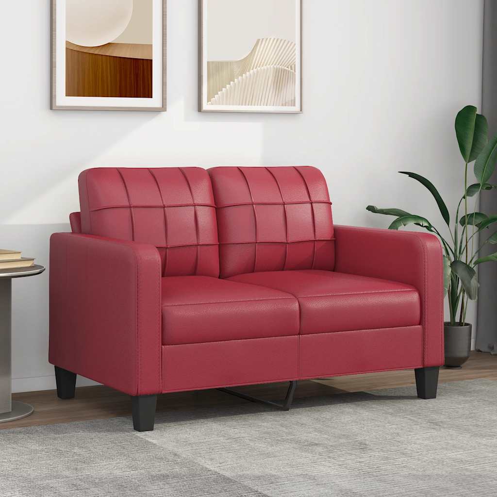 Fauteuil Club Haut de Gamme en Similicuir-Rouge bordeaux-120 cm-La-Fabrique-Industrielle
