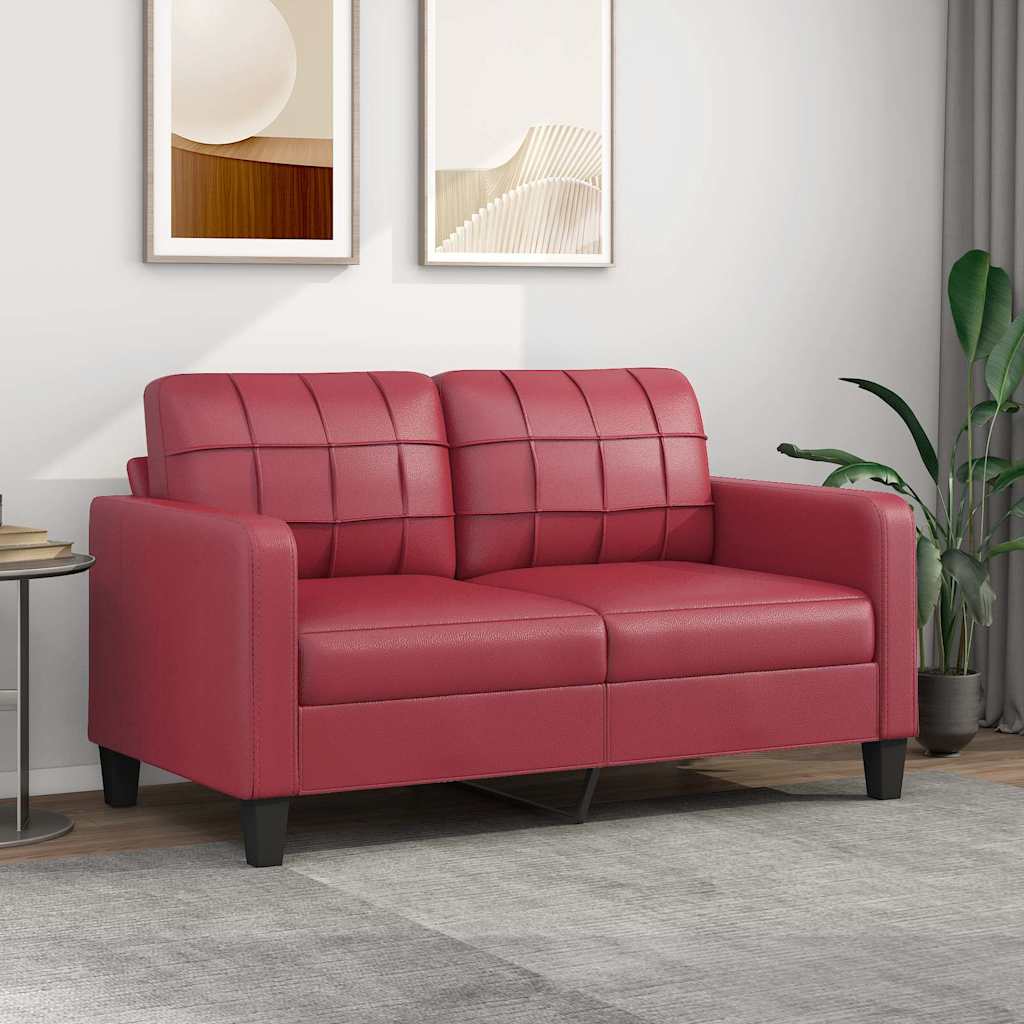 Fauteuil Club Haut de Gamme en Similicuir-Rouge bordeaux-140 cm-La-Fabrique-Industrielle