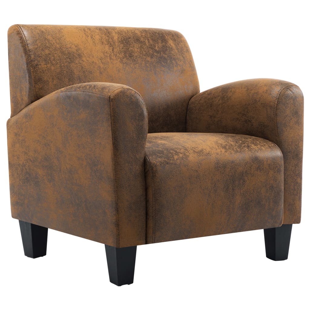 Fauteuil Club Indus en Cuir Marron-La-Fabrique-Industrielle