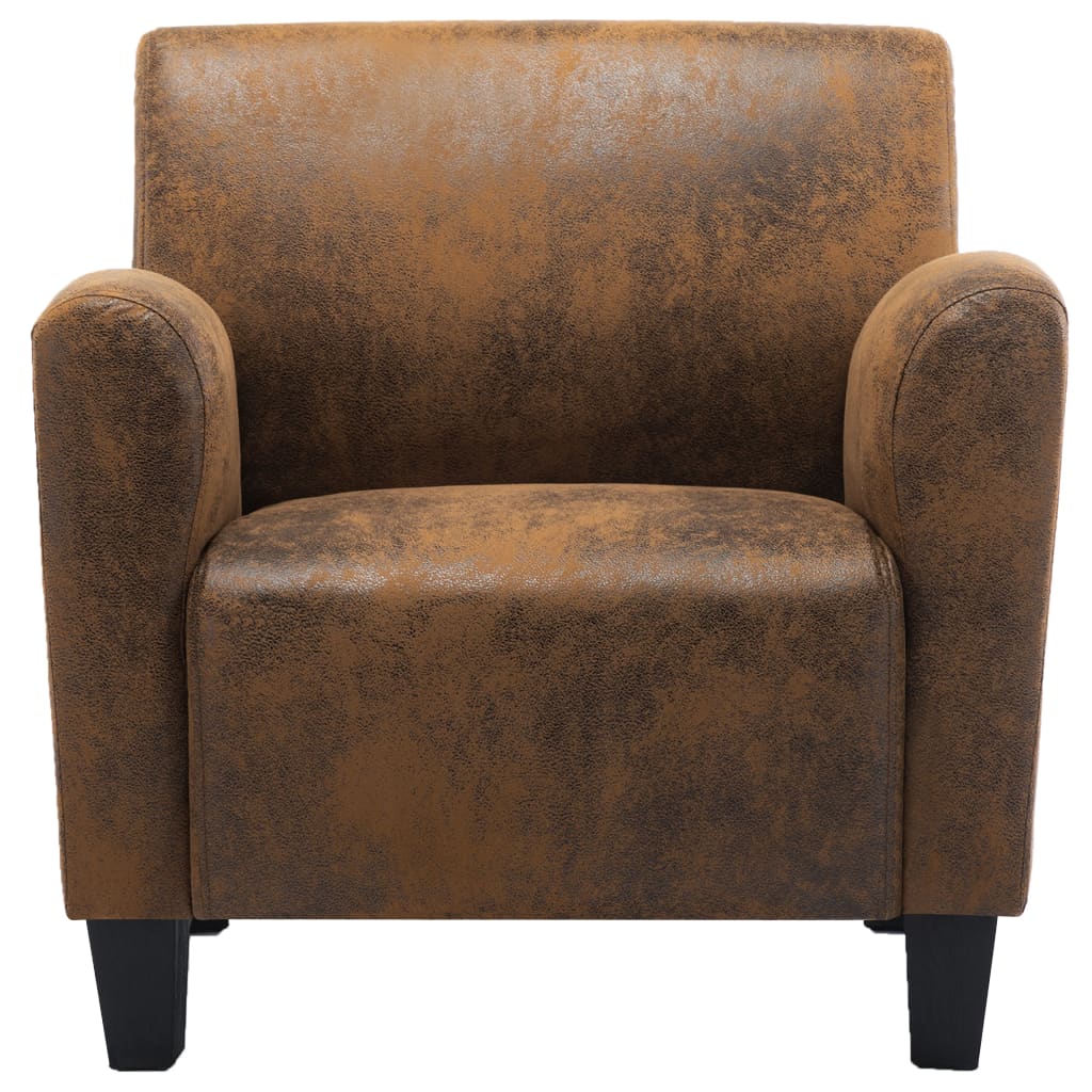 Fauteuil Club Indus en Cuir Marron-La-Fabrique-Industrielle
