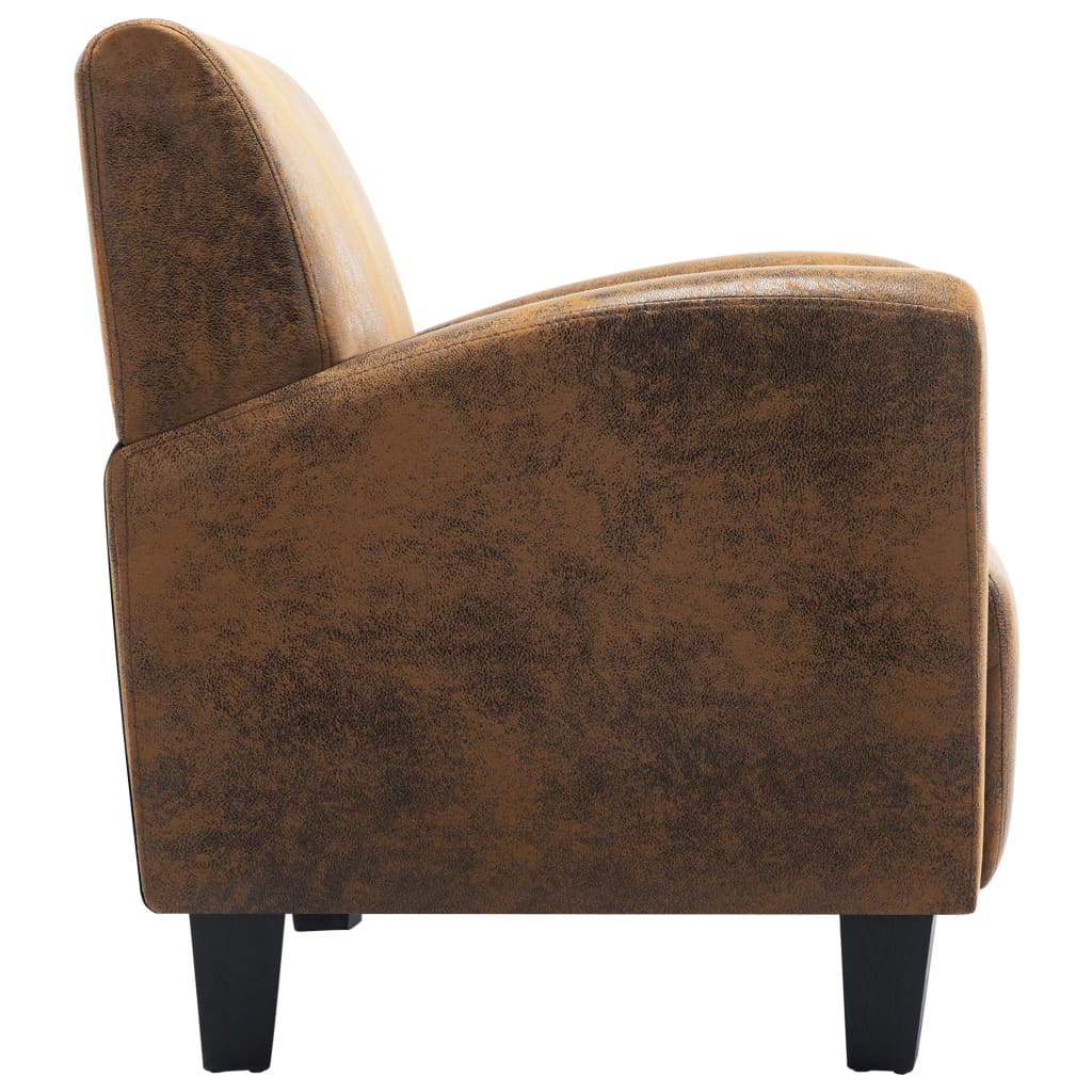 Fauteuil Club Indus en Cuir Marron-La-Fabrique-Industrielle