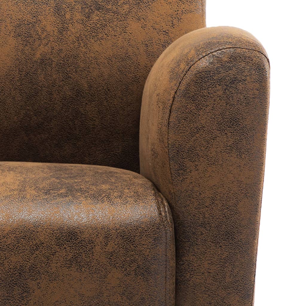 Fauteuil Club Indus en Cuir Marron-La-Fabrique-Industrielle