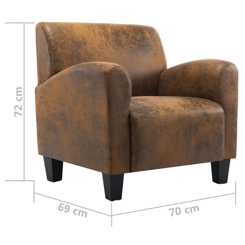 Fauteuil Club Indus en Cuir Marron-La-Fabrique-Industrielle