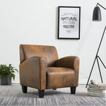 Fauteuil Club Indus en Cuir Marron-La-Fabrique-Industrielle