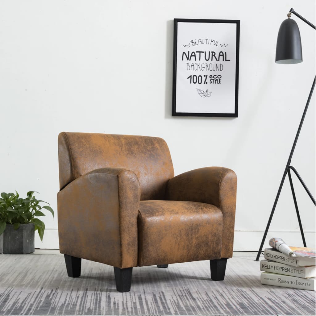 Fauteuil Club Indus en Cuir Marron-La-Fabrique-Industrielle