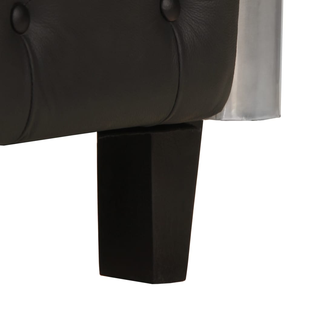 Fauteuil Club en Cuir Véritable Style Aviateur-La-Fabrique-Industrielle