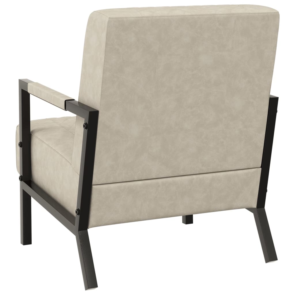 Fauteuil Club en Similicuir Gris Anthracite-La-Fabrique-Industrielle
