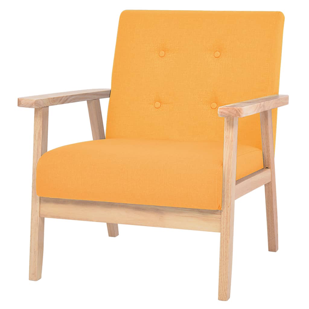 Fauteuil Industriel Vintage en Similicuir-Jaune-1-La-Fabrique-Industrielle