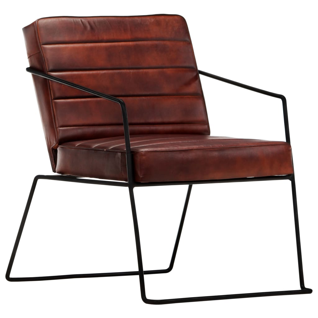 Fauteuil Industriel avec Tubes Acier et Acier-Marron foncé-1-La-Fabrique-Industrielle