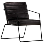 Fauteuil Industriel avec Tubes Acier et Acier-Noir-1-La-Fabrique-Industrielle