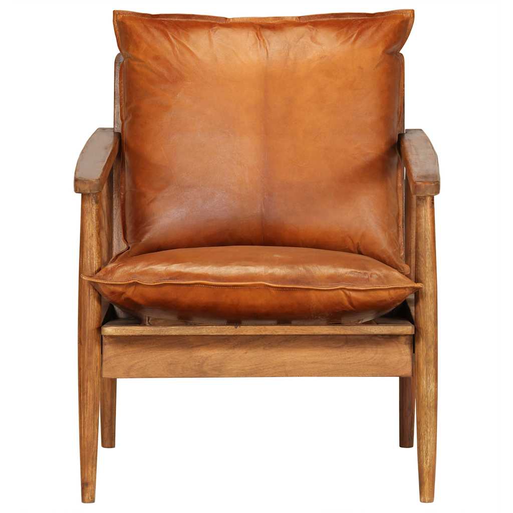 Fauteuil Industriel en Cuir et Bois Design-La-Fabrique-Industrielle