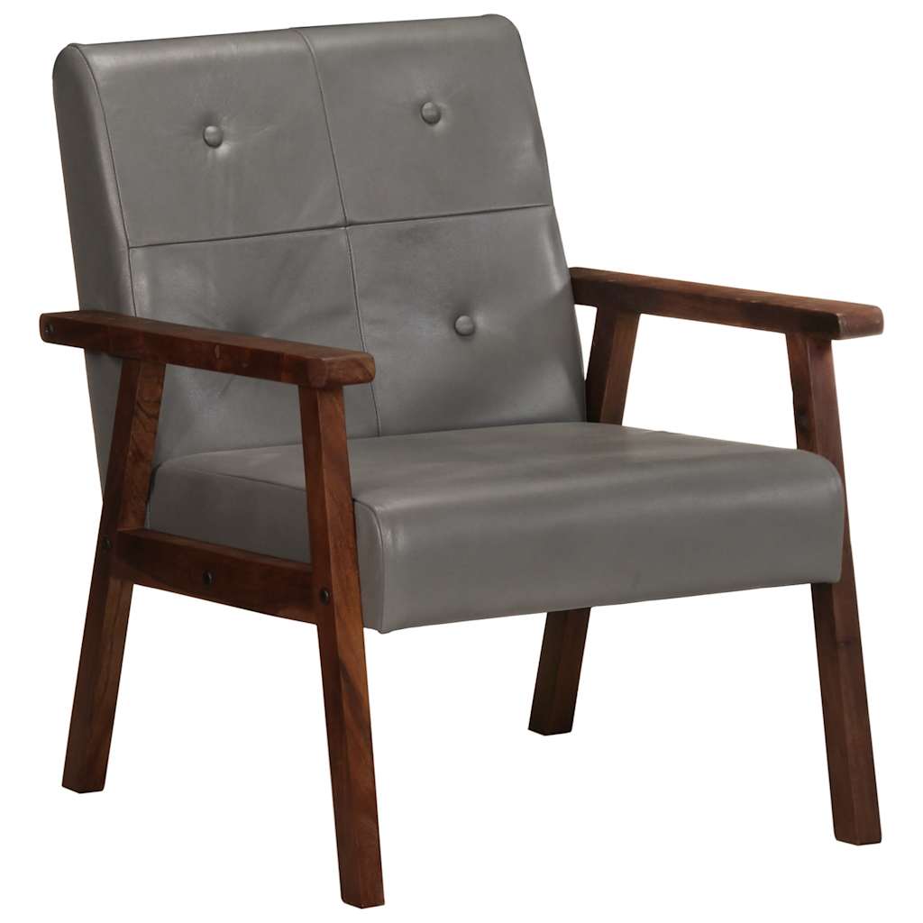 Fauteuil Industriel en Cuir et Bois-La-Fabrique-Industrielle
