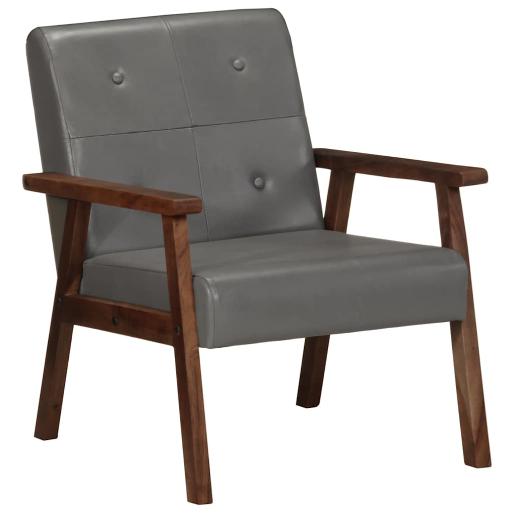 Fauteuil Industriel en Cuir et Bois-La-Fabrique-Industrielle