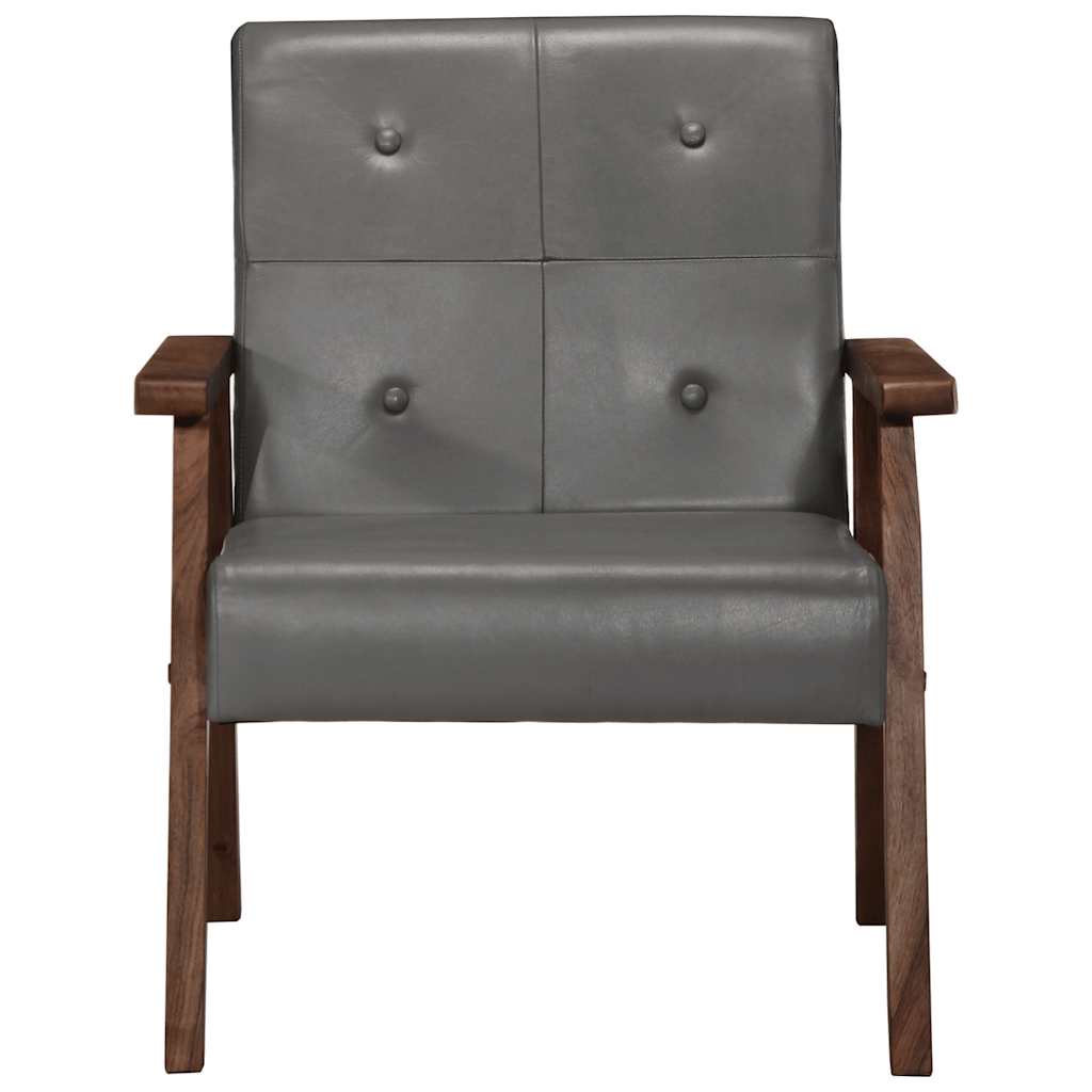 Fauteuil Industriel en Cuir et Bois-La-Fabrique-Industrielle
