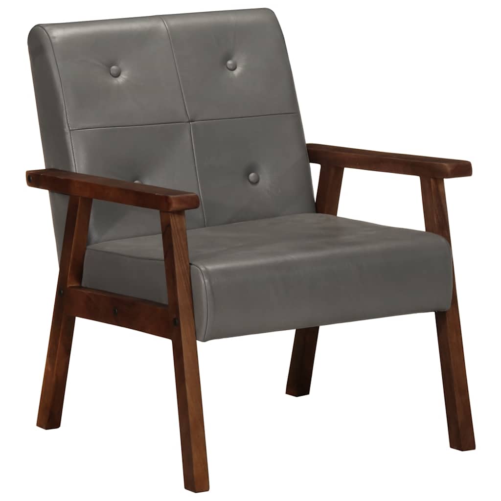 Fauteuil Industriel en Cuir et Bois-La-Fabrique-Industrielle