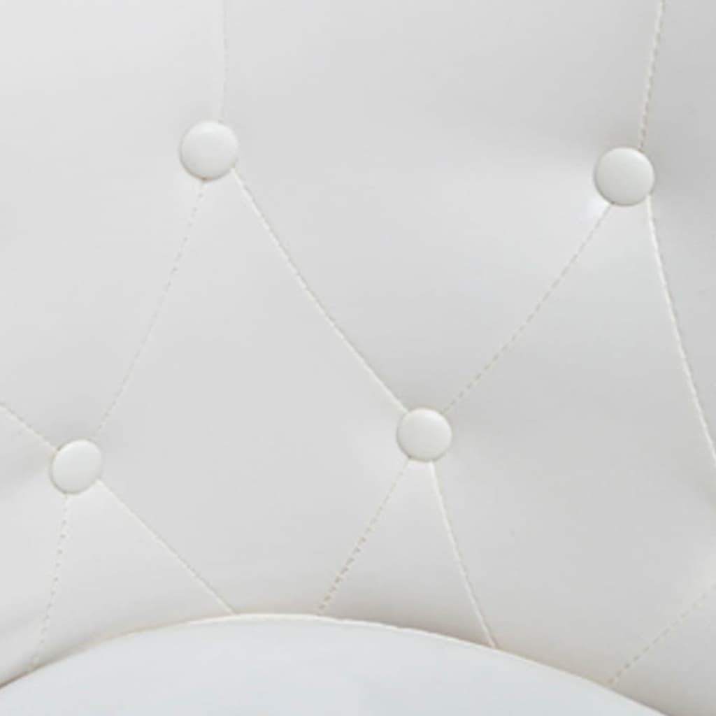 Fauteuil Industriel en Simili Cuir Blanc-La-Fabrique-Industrielle