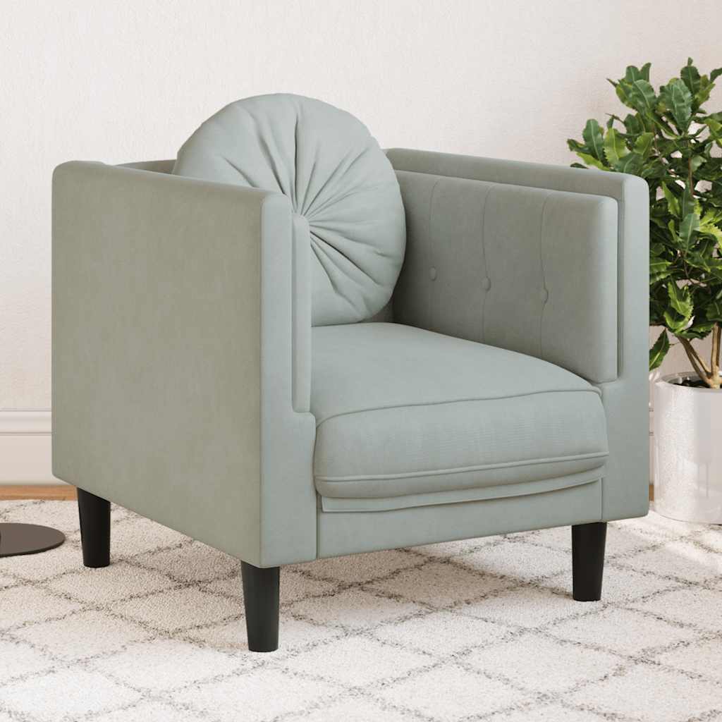 Fauteuil Industriel en Simili Cuir Daim Marron-Gris clair-Canapé-La-Fabrique-Industrielle