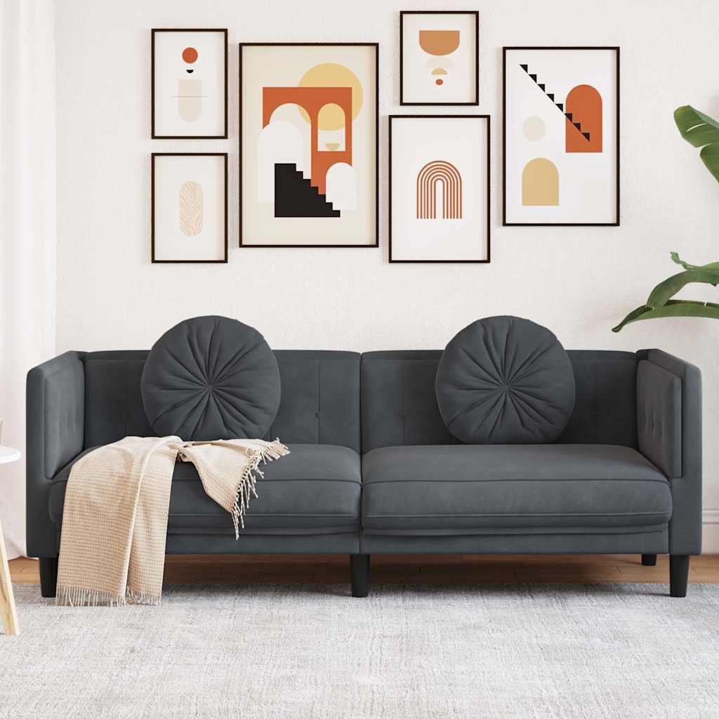 Fauteuil Industriel en Simili Cuir Daim Marron-Gris foncé-3 places-La-Fabrique-Industrielle