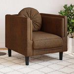 Fauteuil Industriel en Simili Cuir Daim Marron-Marron-Canapé-La-Fabrique-Industrielle