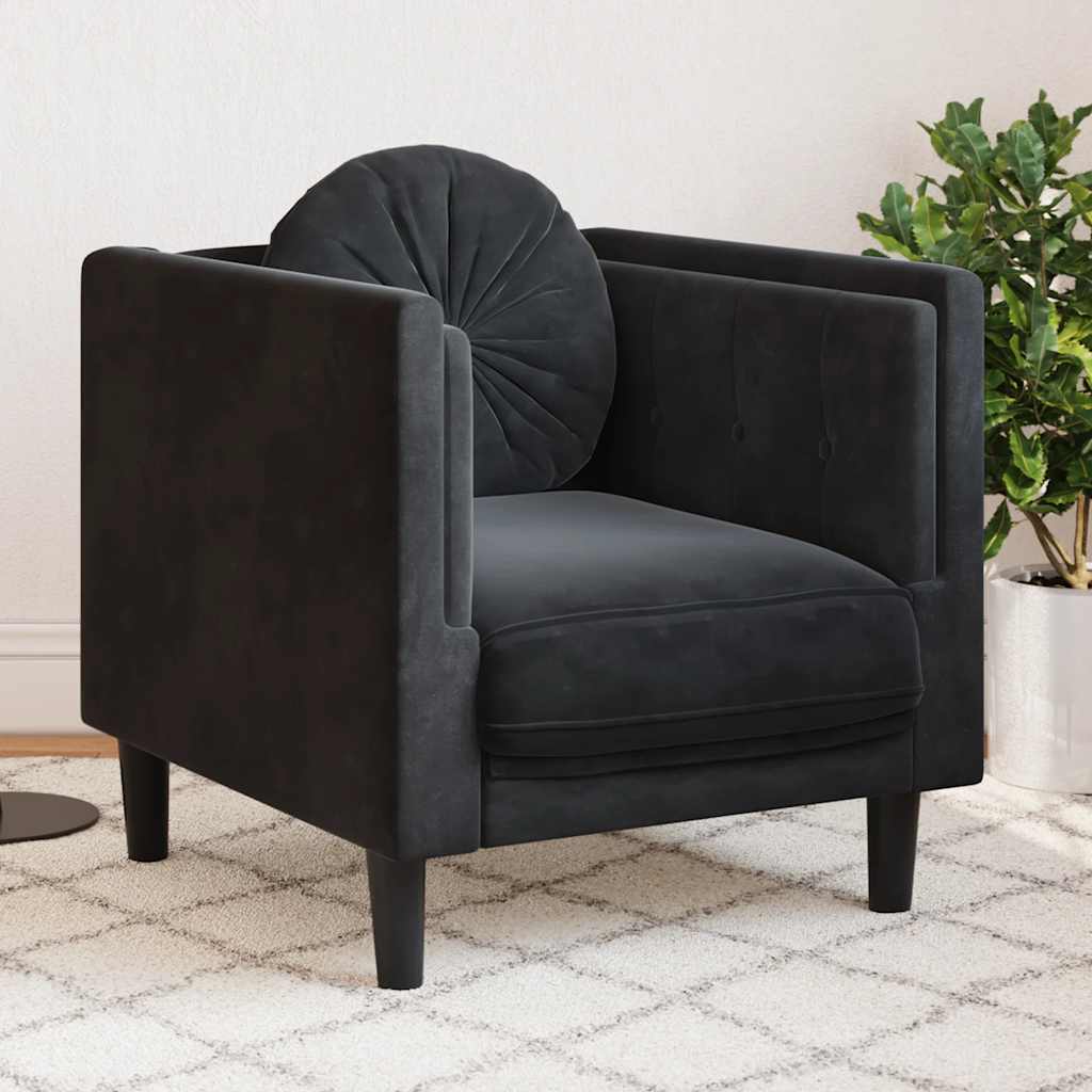 Fauteuil Industriel en Simili Cuir Daim Marron-Noir-Canapé-La-Fabrique-Industrielle