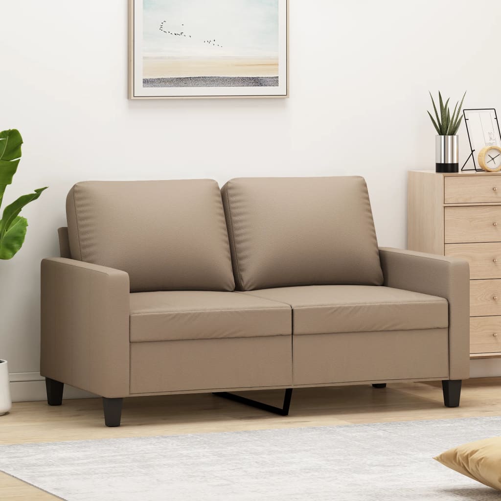 Fauteuil Industriel en Similicuir Crème-Cappuccino-120 cm-La-Fabrique-Industrielle