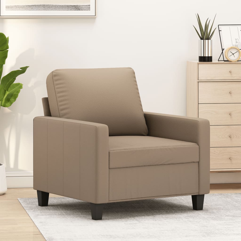 Fauteuil Industriel en Similicuir Crème-Cappuccino-60 cm-La-Fabrique-Industrielle
