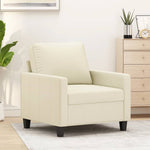 Fauteuil Industriel en Similicuir Crème-Crème-60 cm-La-Fabrique-Industrielle