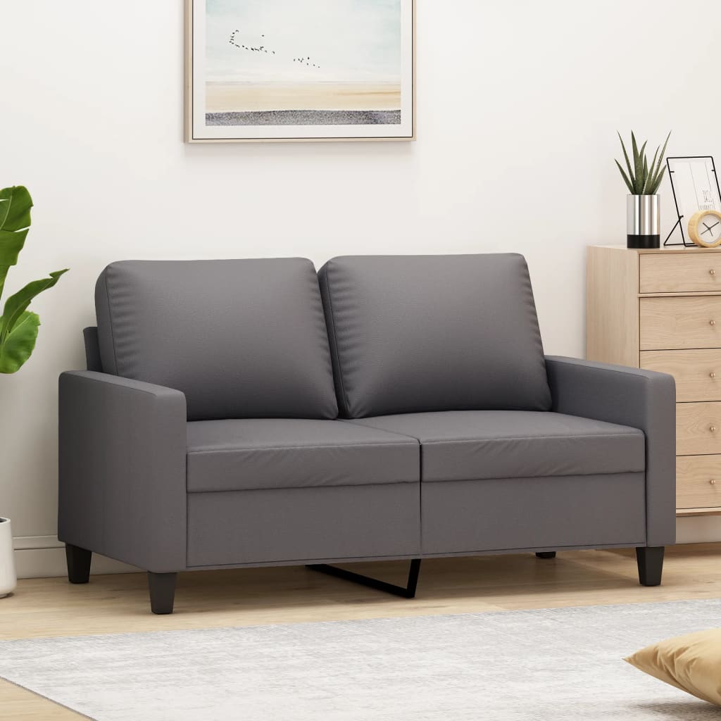 Fauteuil Industriel en Similicuir Crème-Gris-120 cm-La-Fabrique-Industrielle