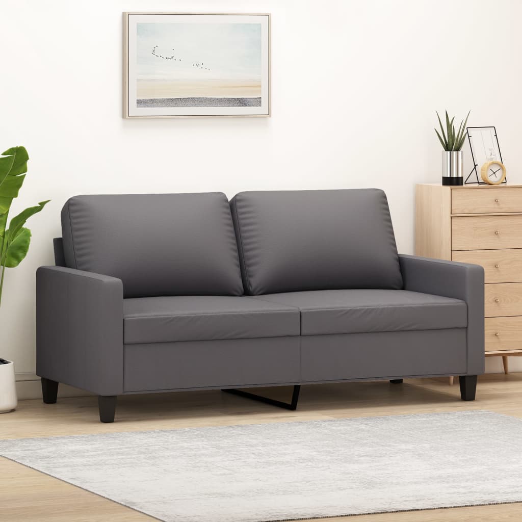 Fauteuil Industriel en Similicuir Crème-Gris-140 cm-La-Fabrique-Industrielle