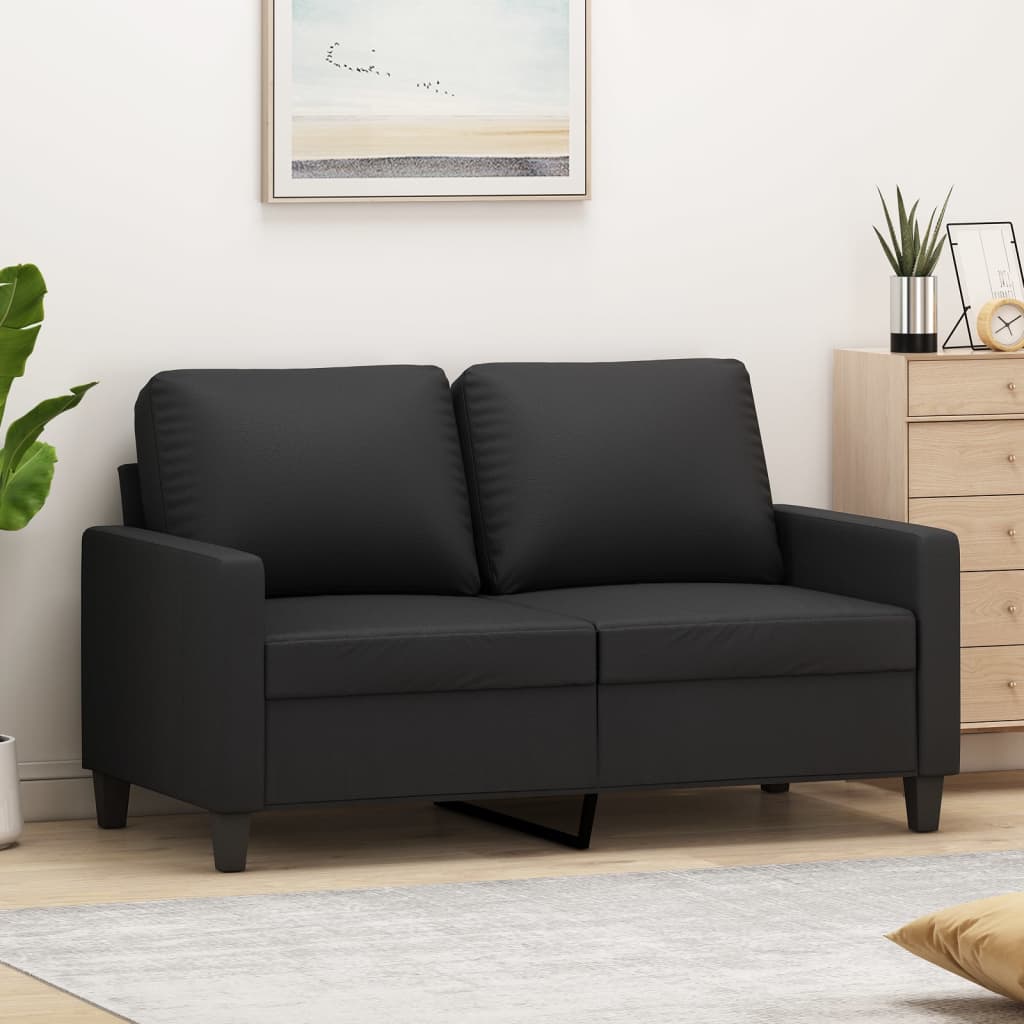 Fauteuil Industriel en Similicuir Crème-Noir-120 cm-La-Fabrique-Industrielle