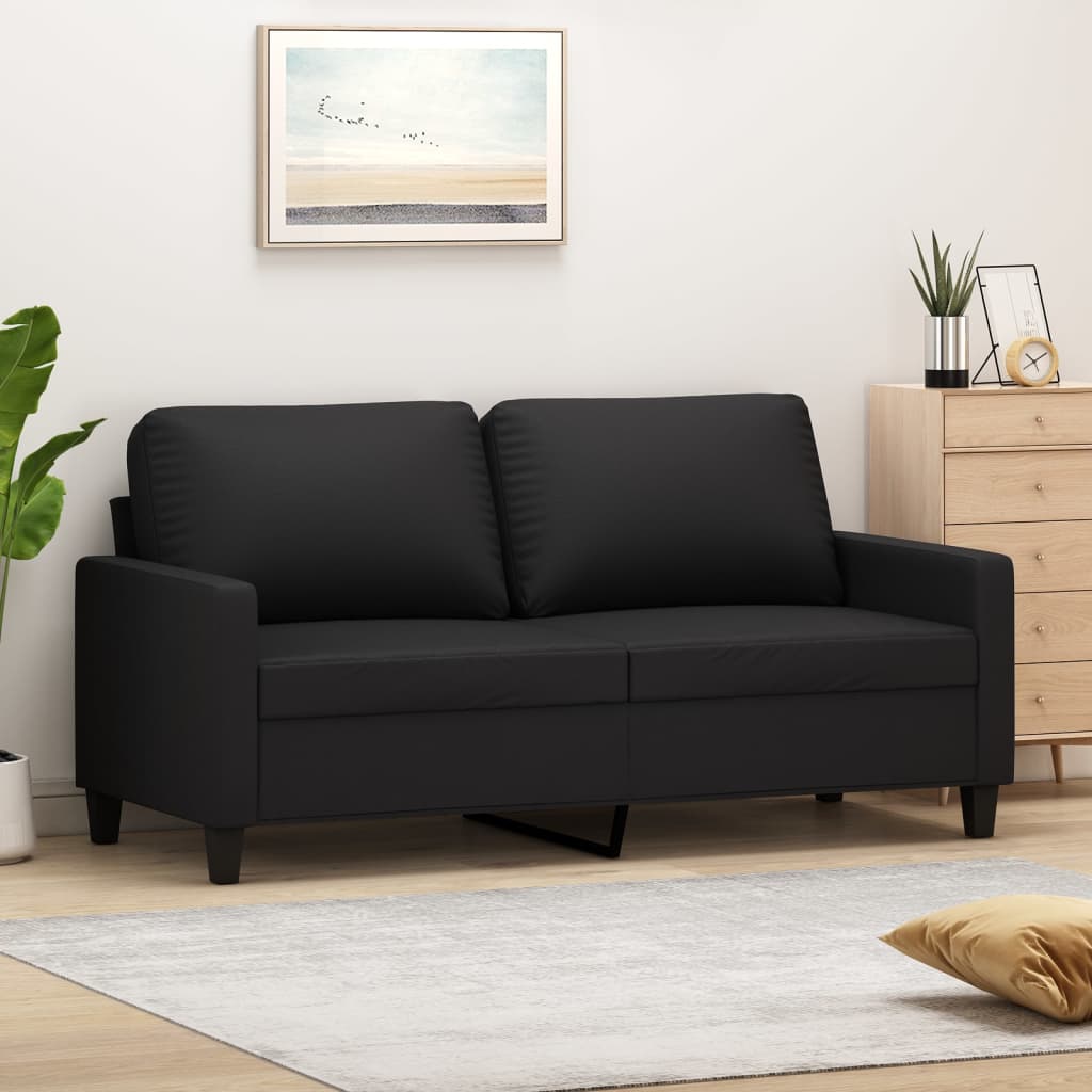 Fauteuil Industriel en Similicuir Crème-Noir-140 cm-La-Fabrique-Industrielle