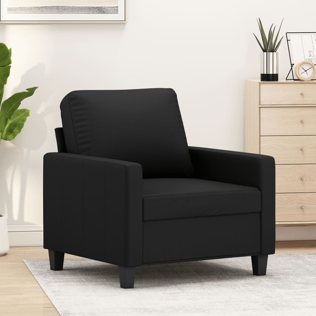 Fauteuil Industriel en Similicuir Crème-Noir-60 cm-La-Fabrique-Industrielle