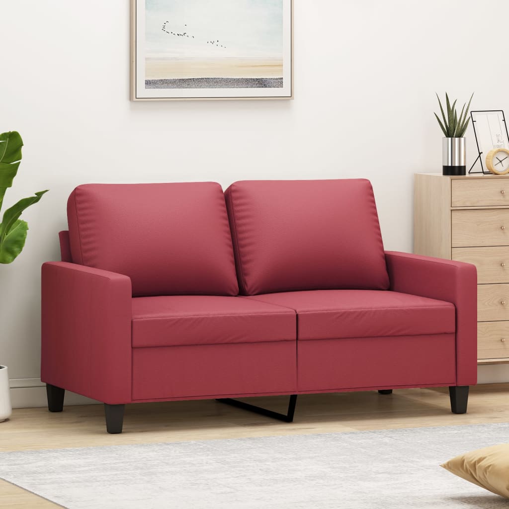 Fauteuil Industriel en Similicuir Crème-Rouge bordeaux-120 cm-La-Fabrique-Industrielle