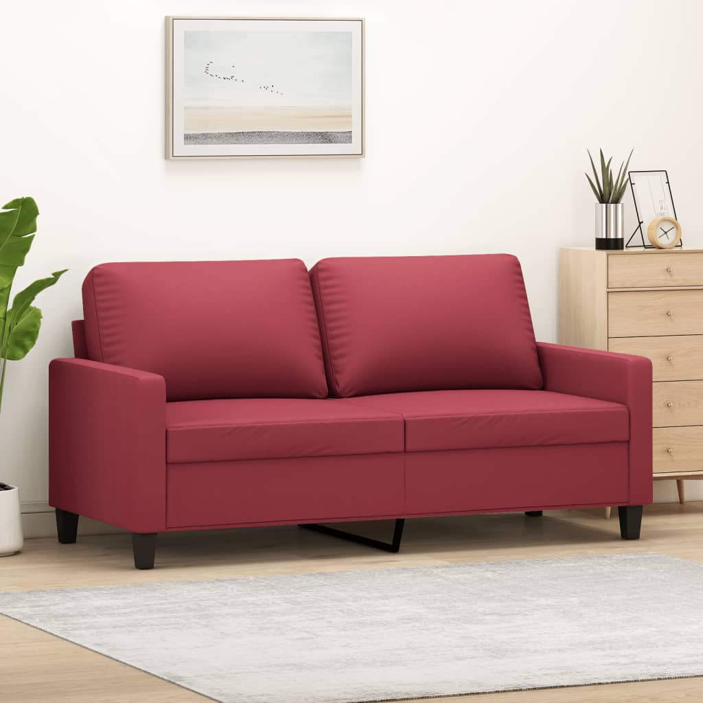 Fauteuil Industriel en Similicuir Crème-Rouge bordeaux-140 cm-La-Fabrique-Industrielle