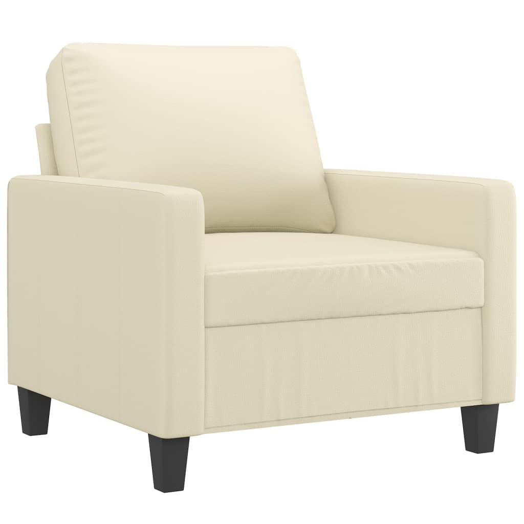 Fauteuil Industriel en Similicuir Crème-La-Fabrique-Industrielle