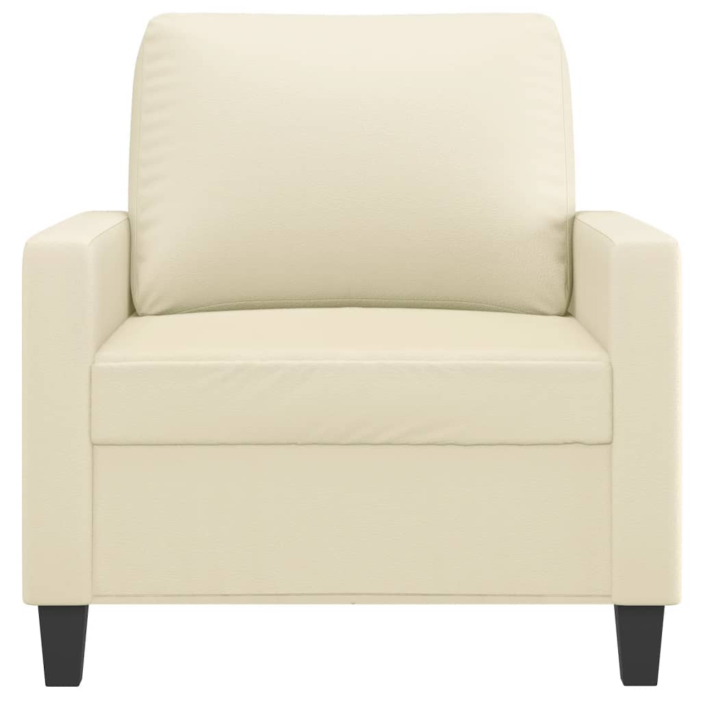Fauteuil Industriel en Similicuir Crème-La-Fabrique-Industrielle