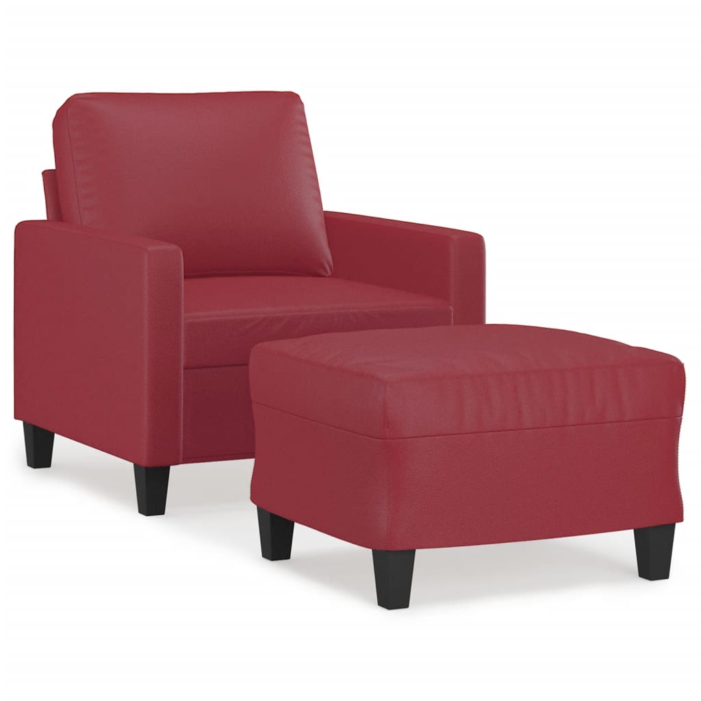 Fauteuil Industriel en Similicuir avec Repose-Pieds-La-Fabrique-Industrielle