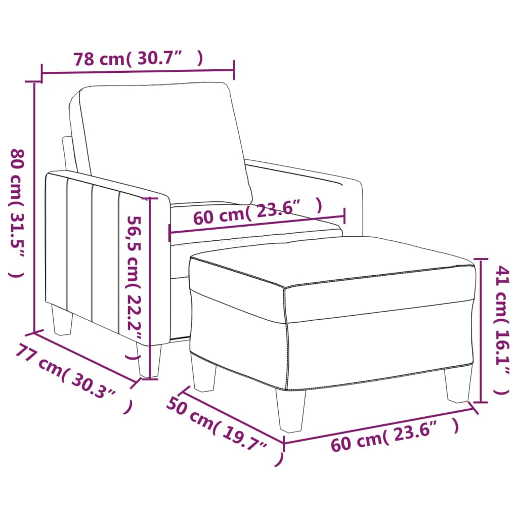 Fauteuil Industriel en Similicuir avec Repose-Pieds-La-Fabrique-Industrielle