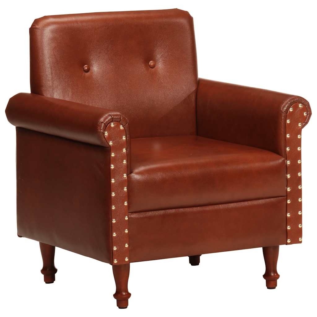 Fauteuil Relax Industriel en Simili Cuir Noir-Marron-1-La-Fabrique-Industrielle