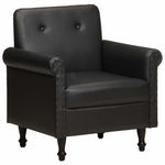 Fauteuil Relax Industriel en Simili Cuir Noir-Noir-1-La-Fabrique-Industrielle