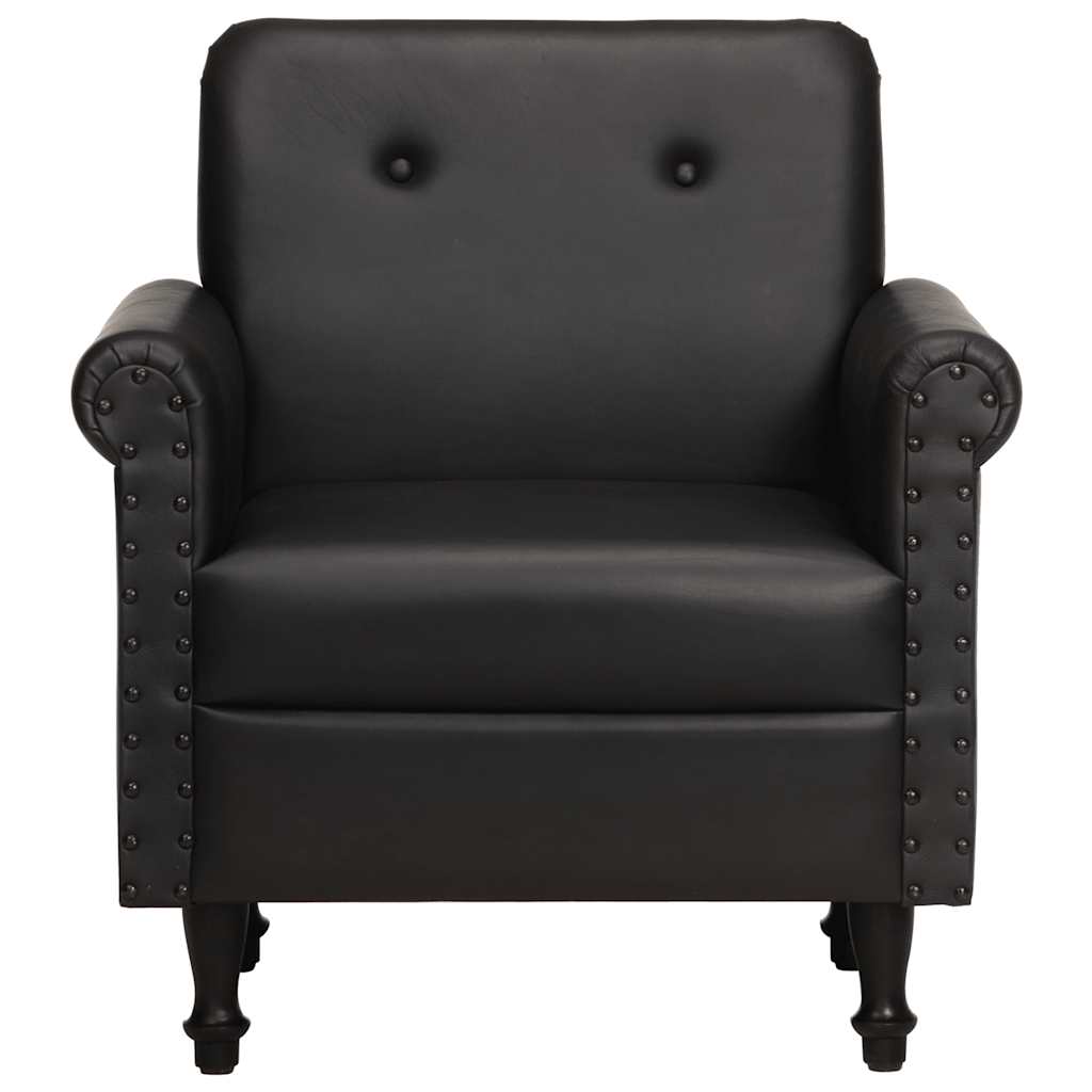 Fauteuil Relax Industriel en Simili Cuir Noir-La-Fabrique-Industrielle